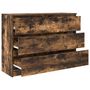Voir la diapositive 5 : VIDAXL Buffet chene fume 100x35x76 cm bois d'ingenierie