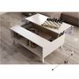 Voir la diapositive 4 : VS VENTA-STOCK Table Basse Relevable Kira Couleur Chêne/Blanc, 100 cm Largeur