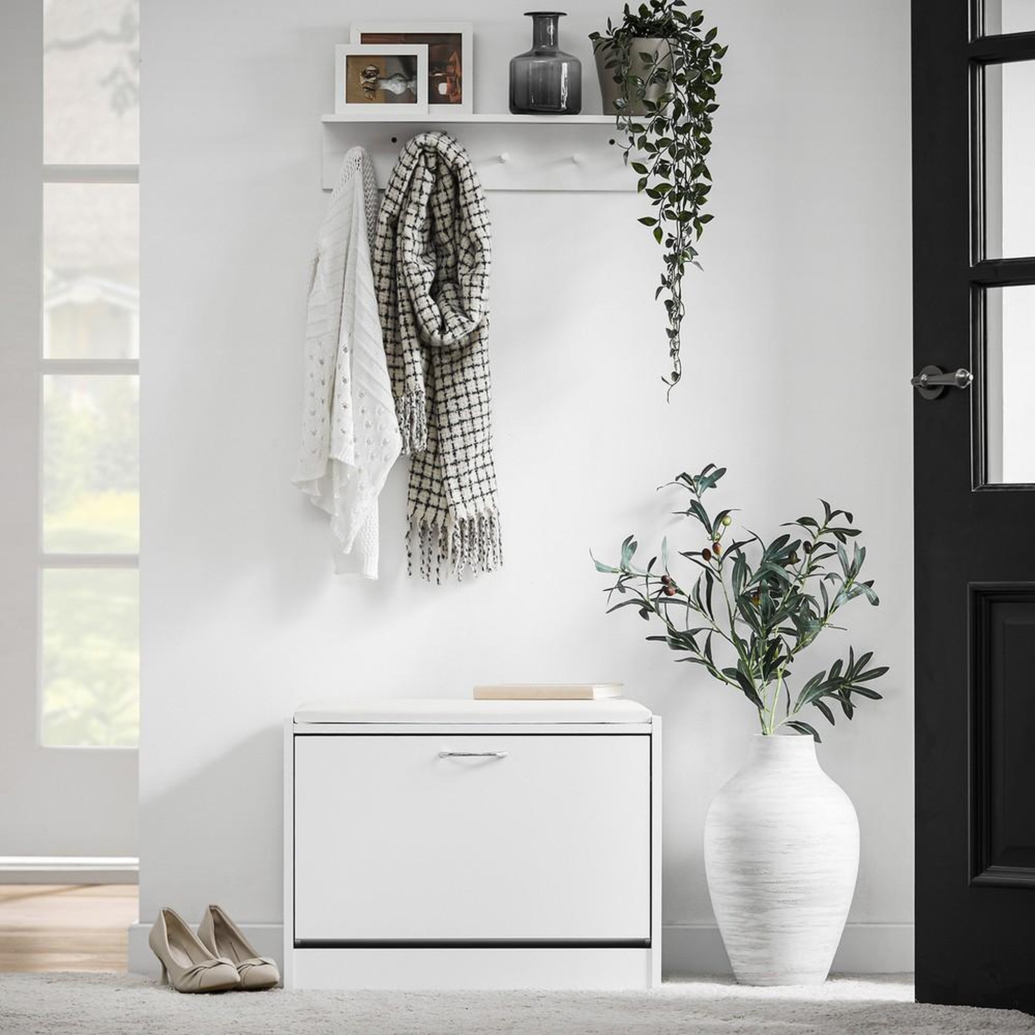 Voir la diapositive 2 : SOBUY SoBuy - Banc de Rangement à Chaussures avec Un Tiroir - Minimaliste - FSR16
