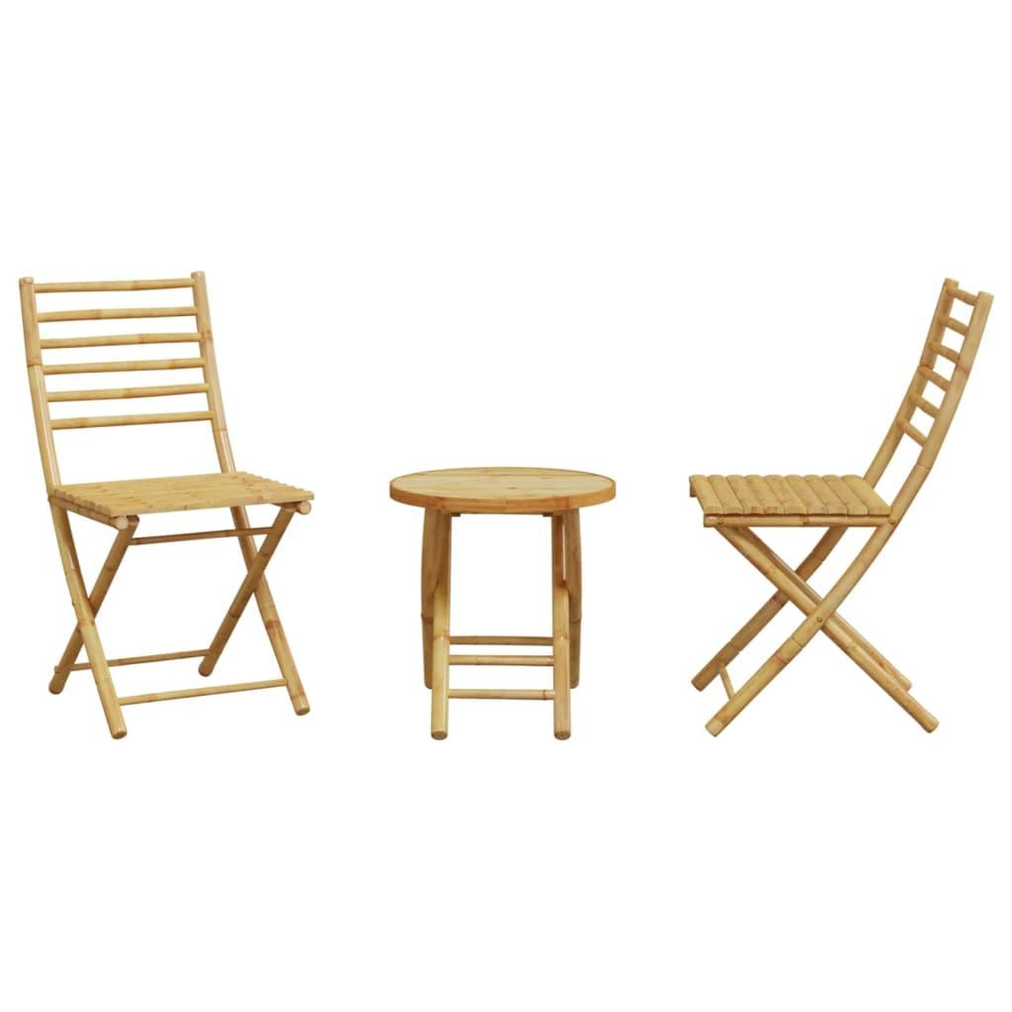 Voir la diapositive 4 : VIDAXL Ensemble de bistro 3 pcs bambou