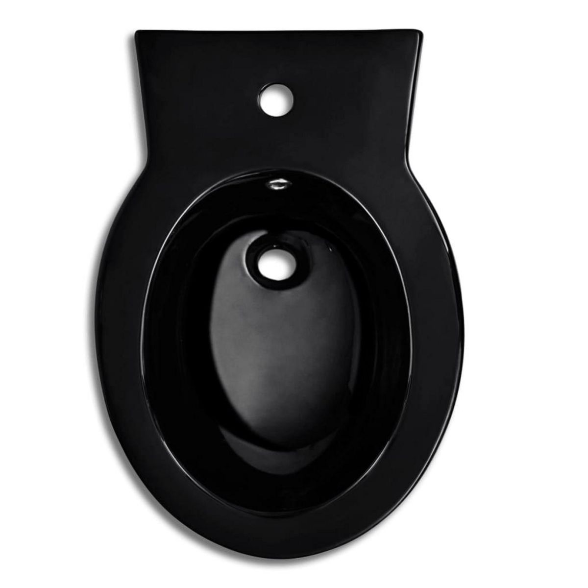 VIDAXL Bidet rond a poser en ceramique sanitaire noir