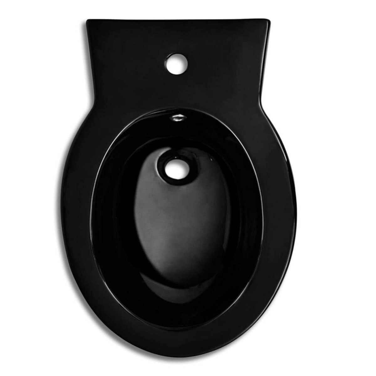 VIDAXL Bidet rond a poser en ceramique sanitaire noir