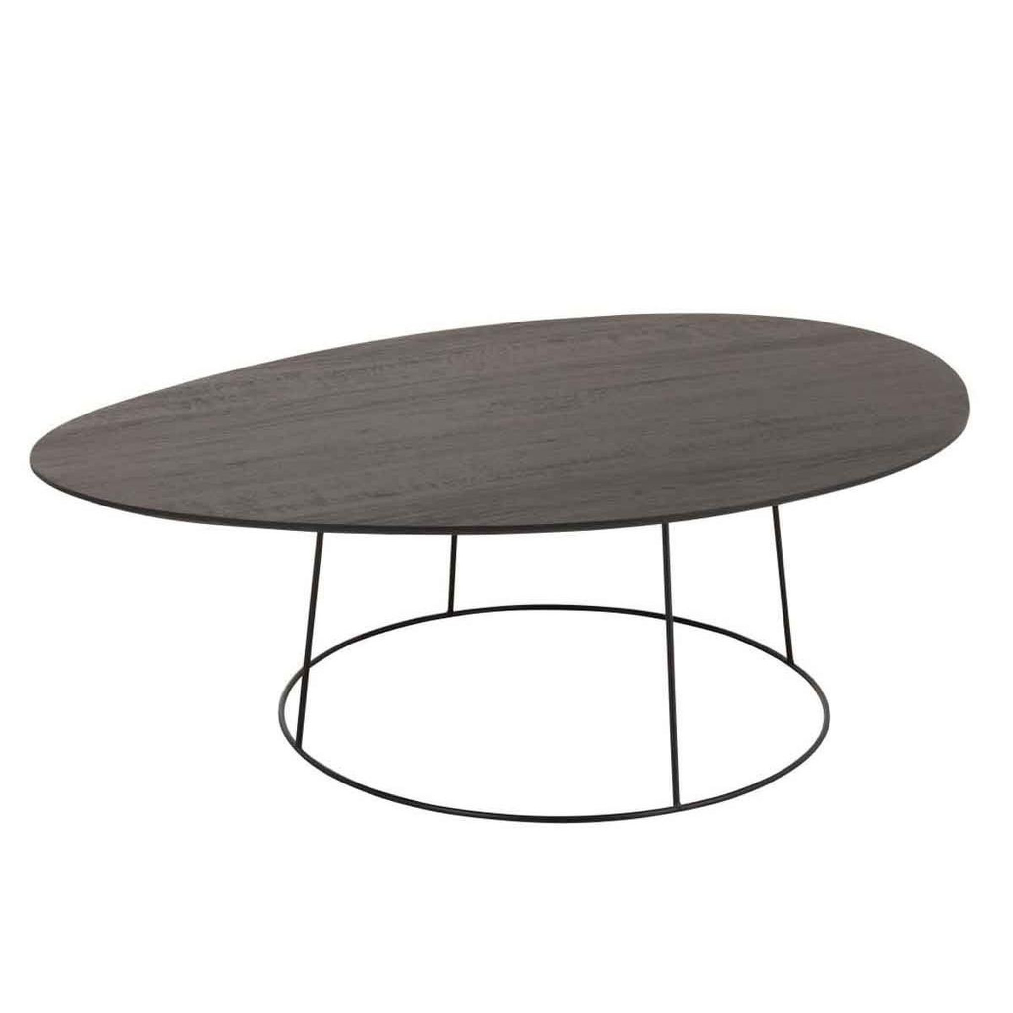 Voir la diapositive 1 : J-LINE Table basse design  mesla  121cm marron foncé