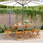 VIDAXL Chaises de jardin pliantes lot de 8 gris poly rotin bois massif