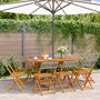 Voir la diapositive 1 : VIDAXL Chaises de jardin pliantes lot de 8 gris poly rotin bois massif