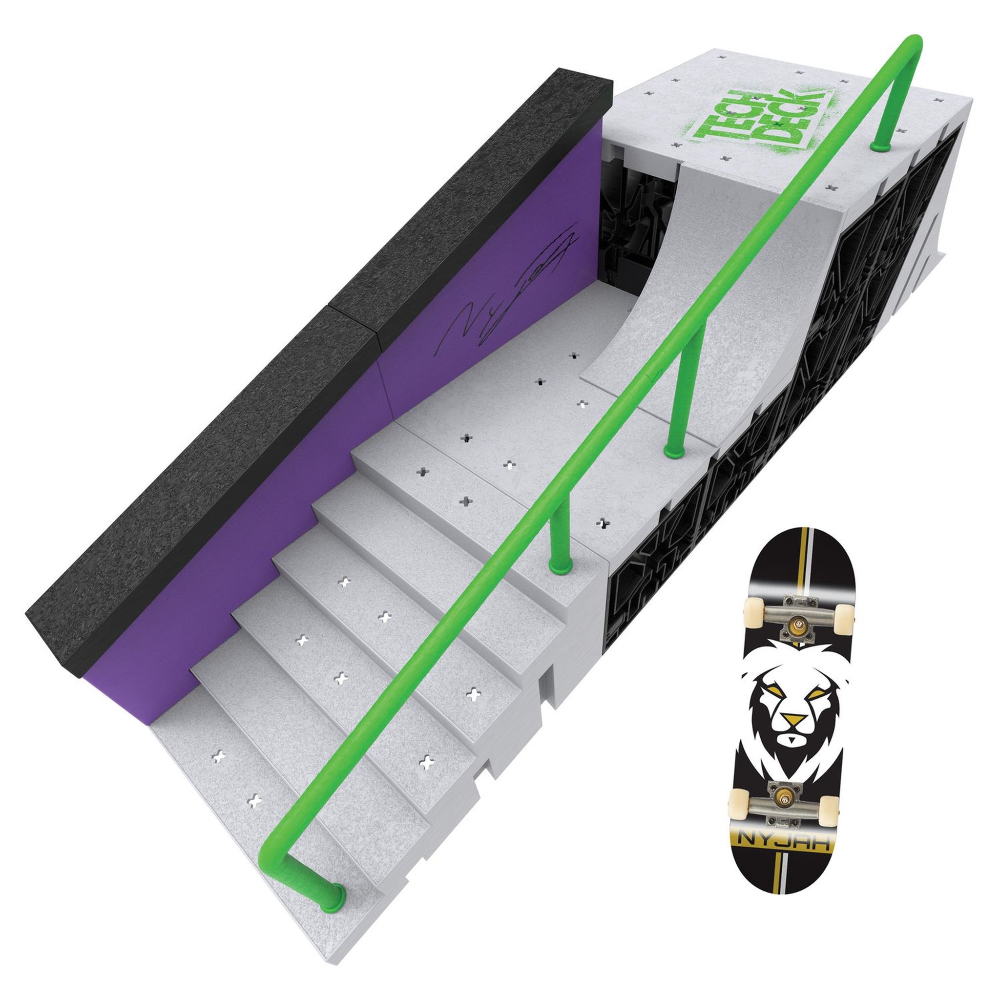 Voir la diapositive 1 : SPIN MASTER Miniature - Skatepark Nyjah Huston Tech Deck