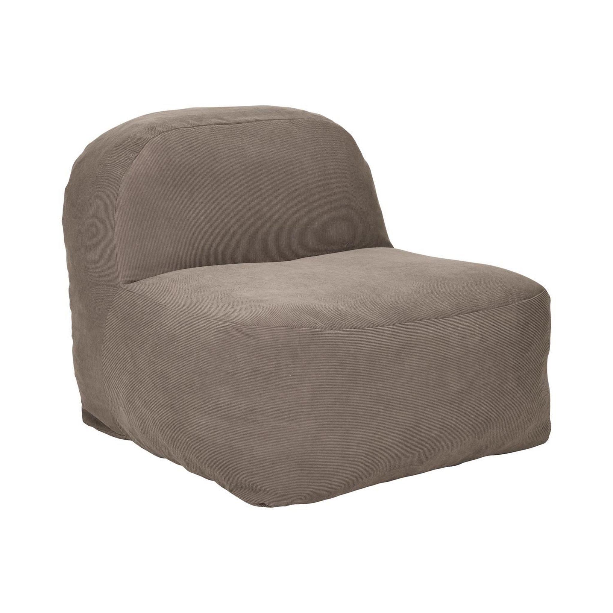 The Home Deco Factory Fauteuil compressé en velours côtelé sans montage denver. Coloris disponibles : Vert, Marron