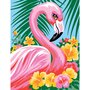 KSG Tableau peinture au numéro débutant Flamant rose
