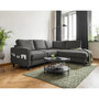 Voir la diapositive 2 : BEST MOBILIER Molly - canapé d'angle droit 5 places convertible en tissu