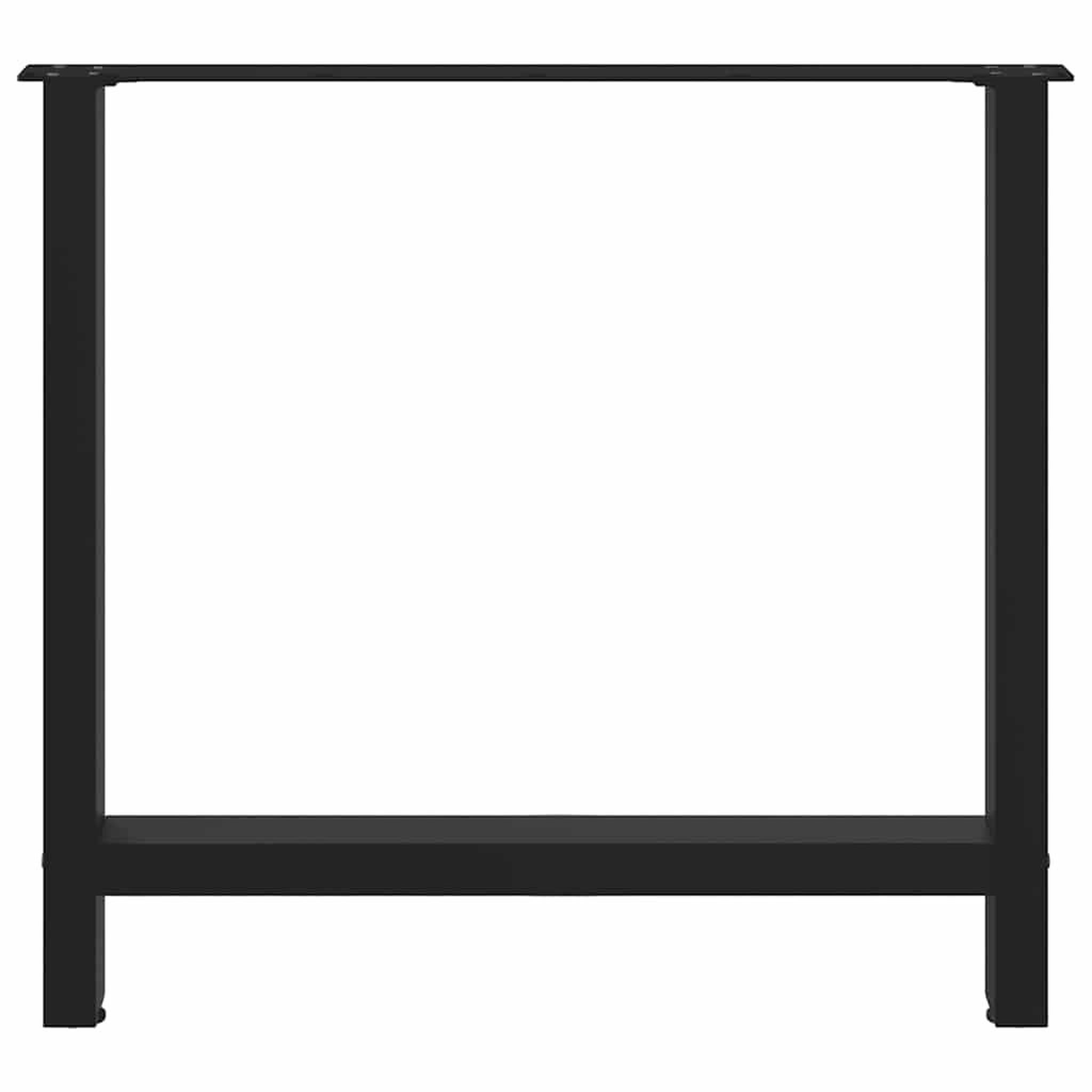 Voir la diapositive 5 : VIDAXL Pieds de table basse noir 2 pcs 80x(72-73) cm acier