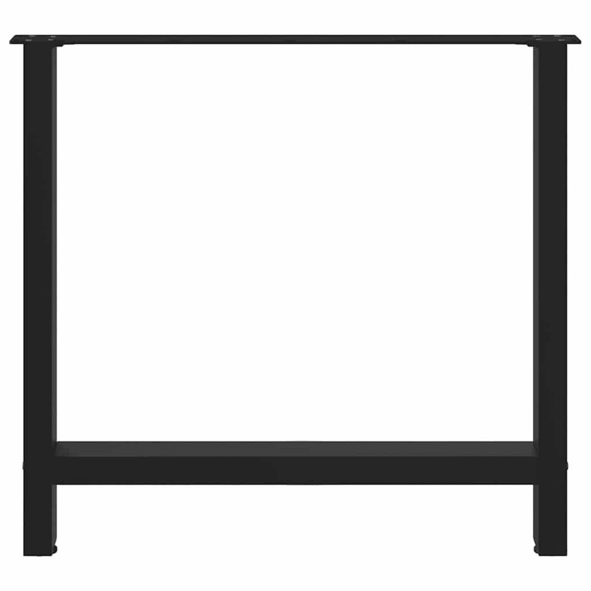 VIDAXL Pieds de table basse noir 2 pcs 80x(72-73) cm acier