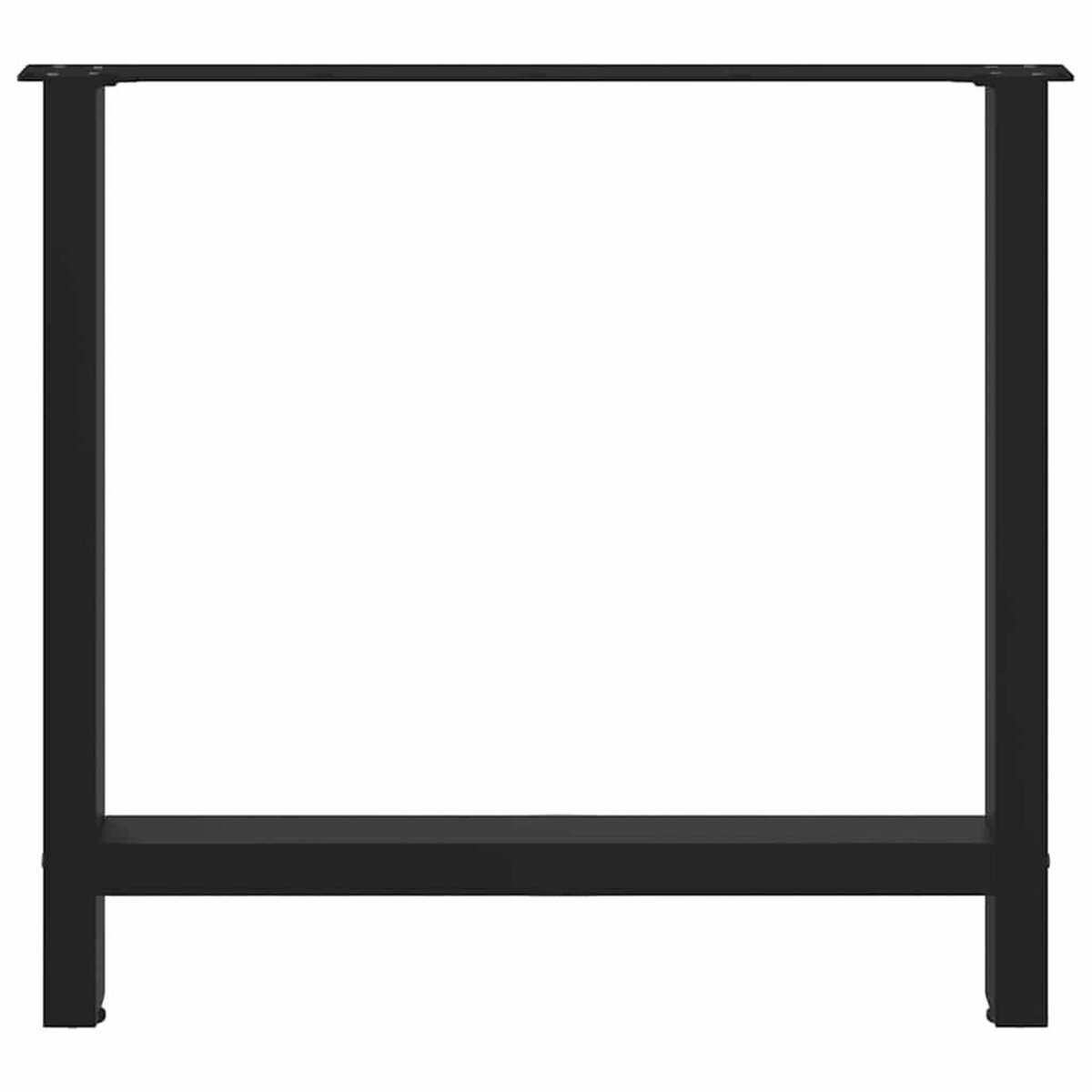 VIDAXL Pieds de table basse noir 2 pcs 80x(72-73) cm acier