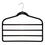 FIVE Lot de 2 Cintres Feutrine  4 Pantalons  45cm Noir