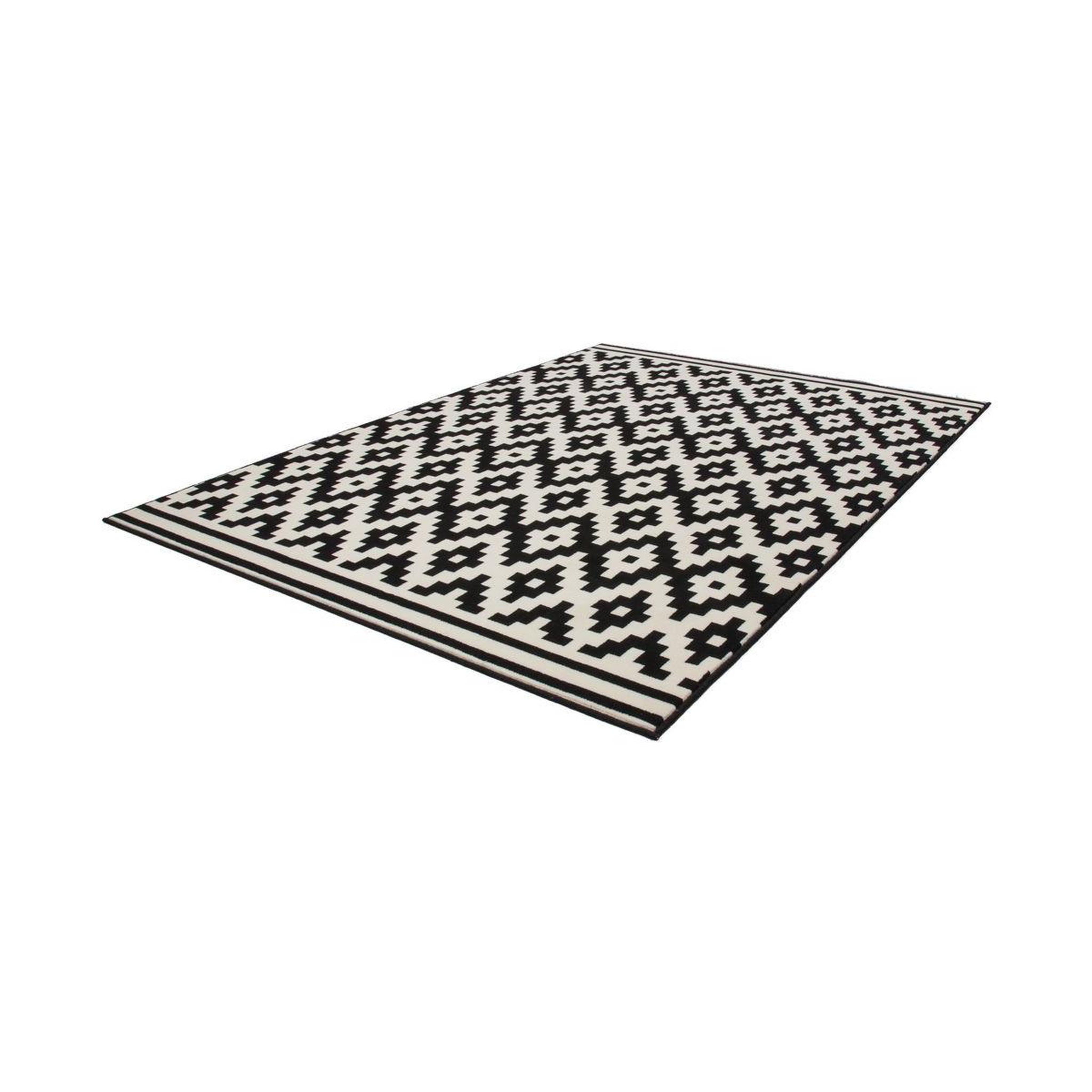 Voir la diapositive 4 : Paris Prix Tapis Géométrique à Poils Courts  Now III  Noir