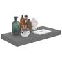 Voir la diapositive 3 : VIDAXL Etagere murale flottante Gris brillant 50x23x3,8 cm MDF