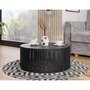 Voir la diapositive 6 : BEST MOBILIER Sally - table basse ronde - noir - 59 cm