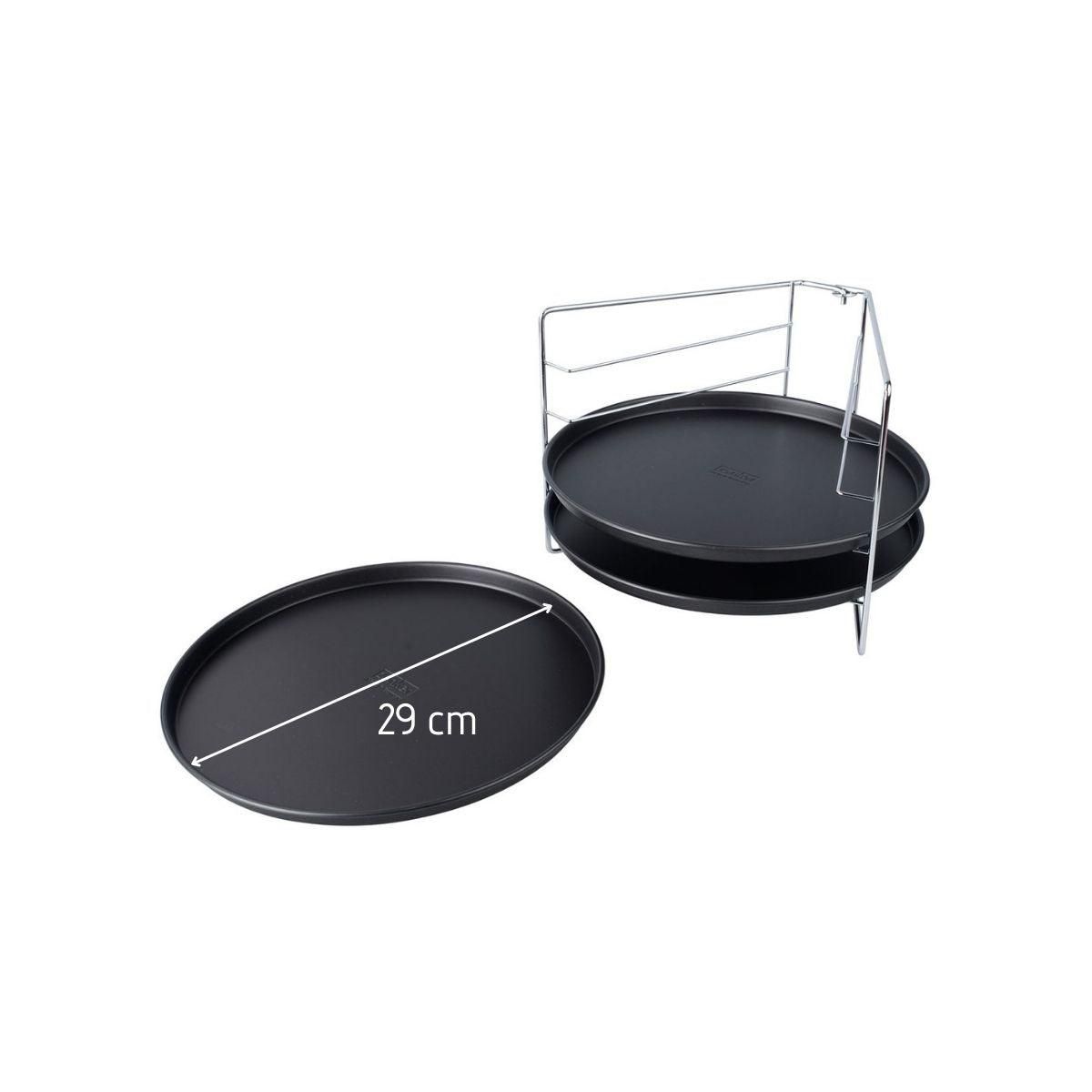 ZENKER Set de 3 plaques à pizza et une grille de superposition 29 cm Zenker Special Countries