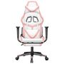 Voir la diapositive 4 : VIDAXL Chaise de jeu de massage avec repose-pied Blanc&Rose Similicuir