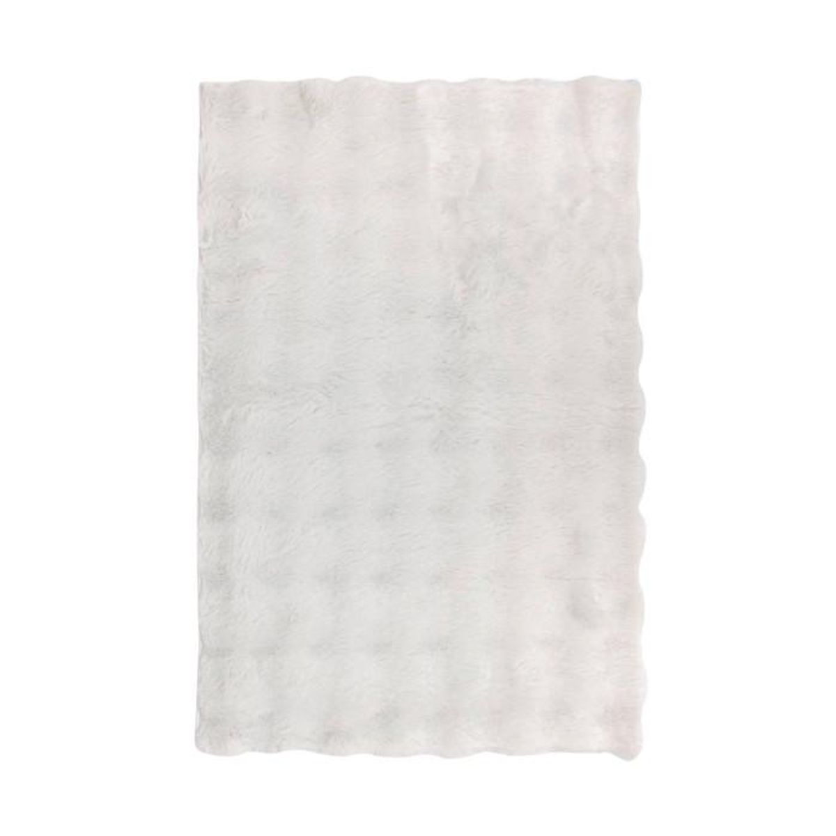 ATMOSPHERA Tapis Imitation Fourrure 3D  Zephy  60x90cm Blanc