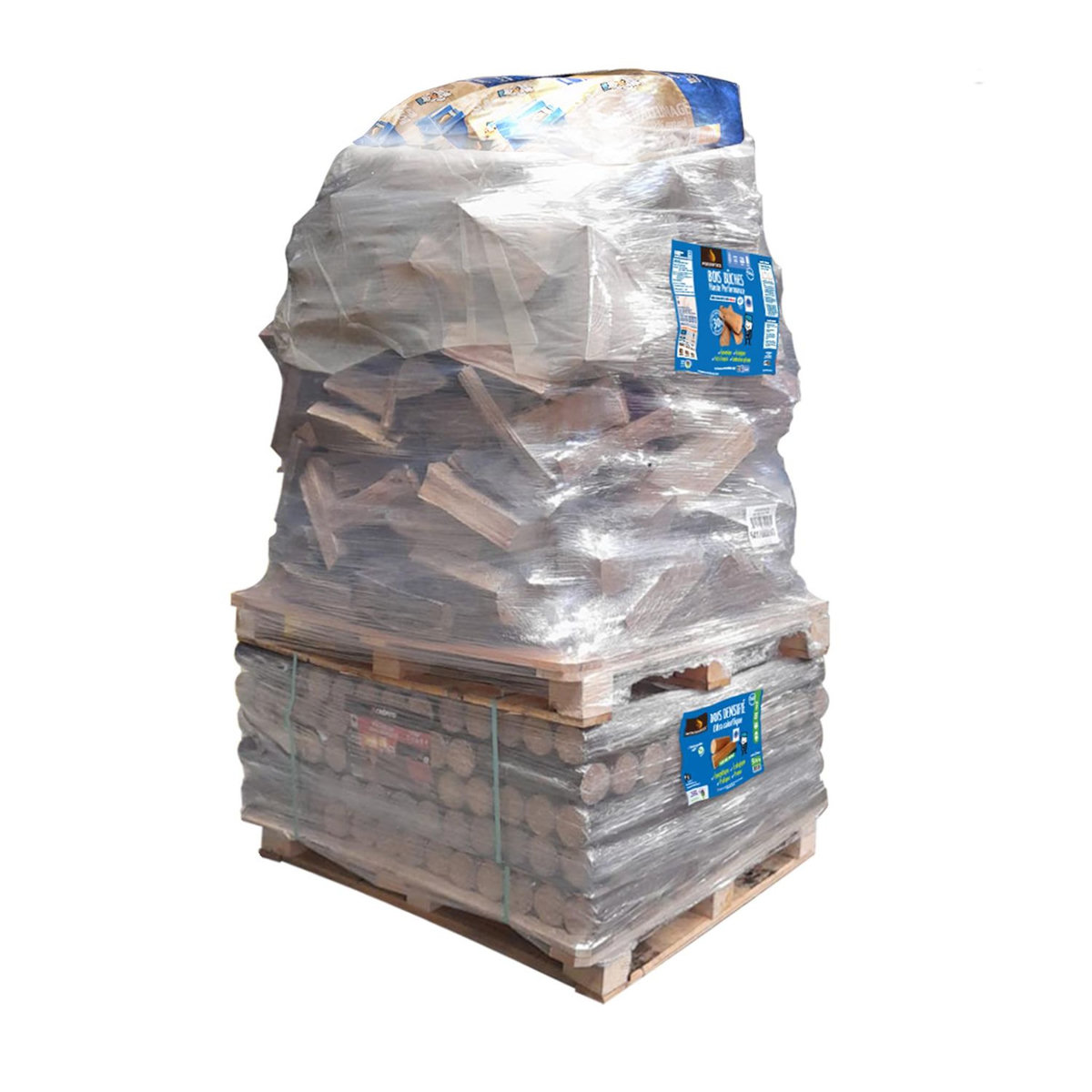 WOODSTOCK Pack Découverte Woodstock - 40 packs de bûches densifies + 1 300 dm de bûches 30 cm + allumage offert