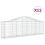 Voir la diapositive 2 : VIDAXL Paniers a gabions arques 11 pcs 200x30x60/80 cm Fer galvanise