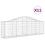 Voir la diapositive 2 : VIDAXL Paniers a gabions arques 11 pcs 200x30x60/80 cm Fer galvanise