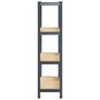 Voir la diapositive 5 : VIDAXL Etagere de rangement 4 niveaux Anthracite Acier bois ingenierie