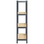 Voir la diapositive 5 : VIDAXL Etagere de rangement 4 niveaux Anthracite Acier bois ingenierie