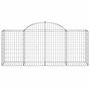 Voir la diapositive 4 : VIDAXL Paniers a gabions arques 4 pcs 200x50x80/100 cm Fer galvanise