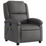 Voir la diapositive 4 : VIDAXL Fauteuil de massage inclinable electrique gris cuir veritable