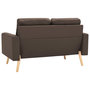 Voir la diapositive 5 : VIDAXL Canape a 2 places Marron Tissu