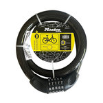 Master lock Antivol à câble pour vélo avec serrure à combinaison, câble de 1 m, noir
