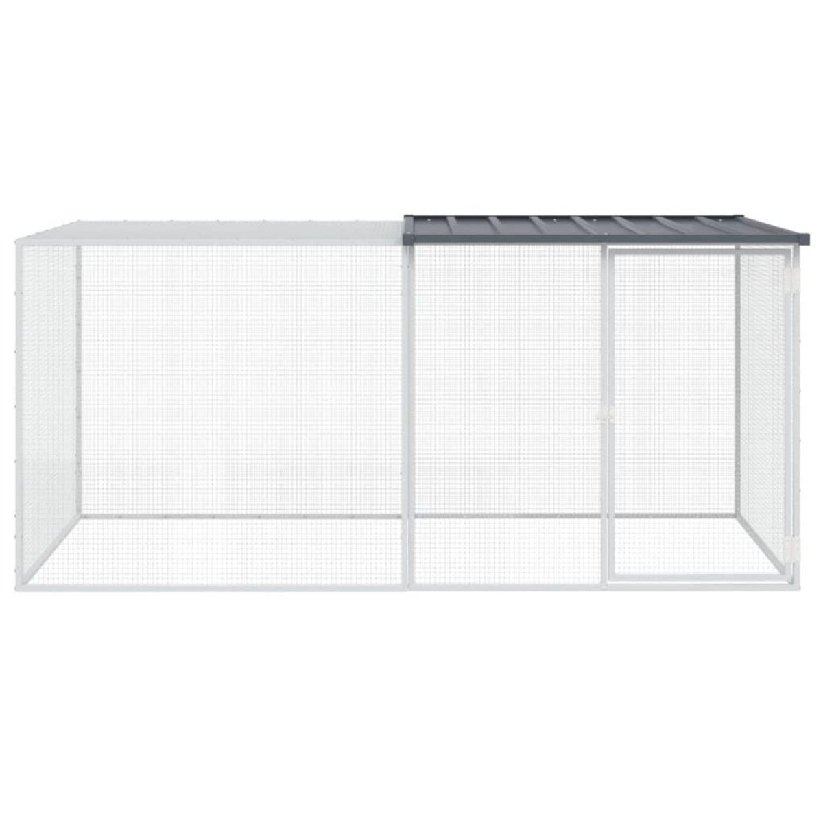 VIDAXL Poulailler avec toit anthracite 203x98x90 cm acier galvanise