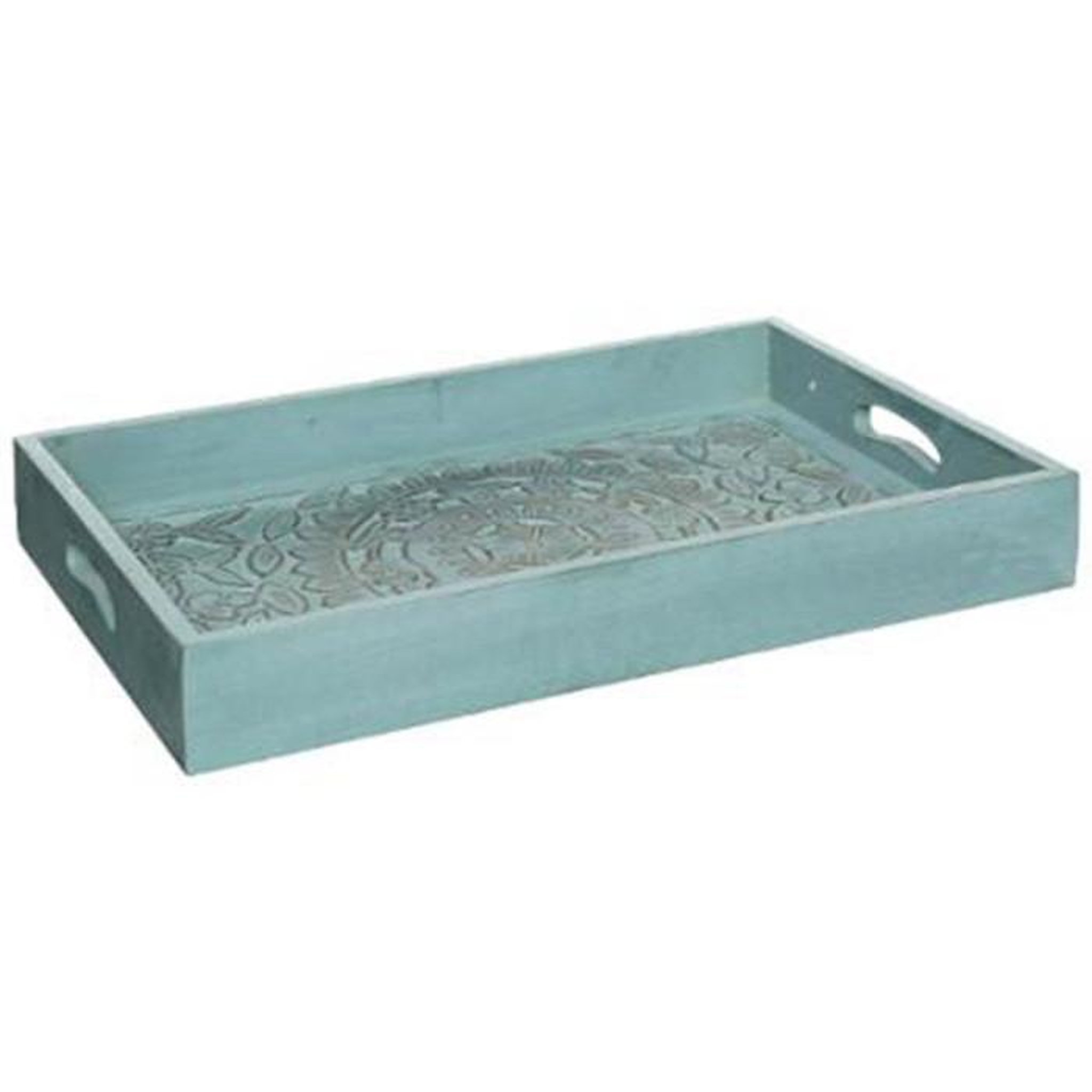 Voir la diapositive 3 : ATMOSPHERA Lot de 3 plateaux  idylle folk  45cm multicolore