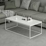 Voir la diapositive 2 : Habitat et Jardin Table basse en bois  Tiger  - 120 x 60 x 42 cm - Blanc