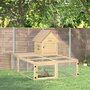 Voir la diapositive 2 : PAWHUT Clapier enclos cage à lapin 2 niveaux dim. 151L x 106l x 97H cm - aire de jeu, rampe, portes verouillables - bois sapin