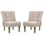 Voir la diapositive 2 : VIDAXL Chaises en style français lot de 2 creme tissu