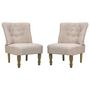 Voir la diapositive 2 : VIDAXL Chaises en style français lot de 2 creme tissu