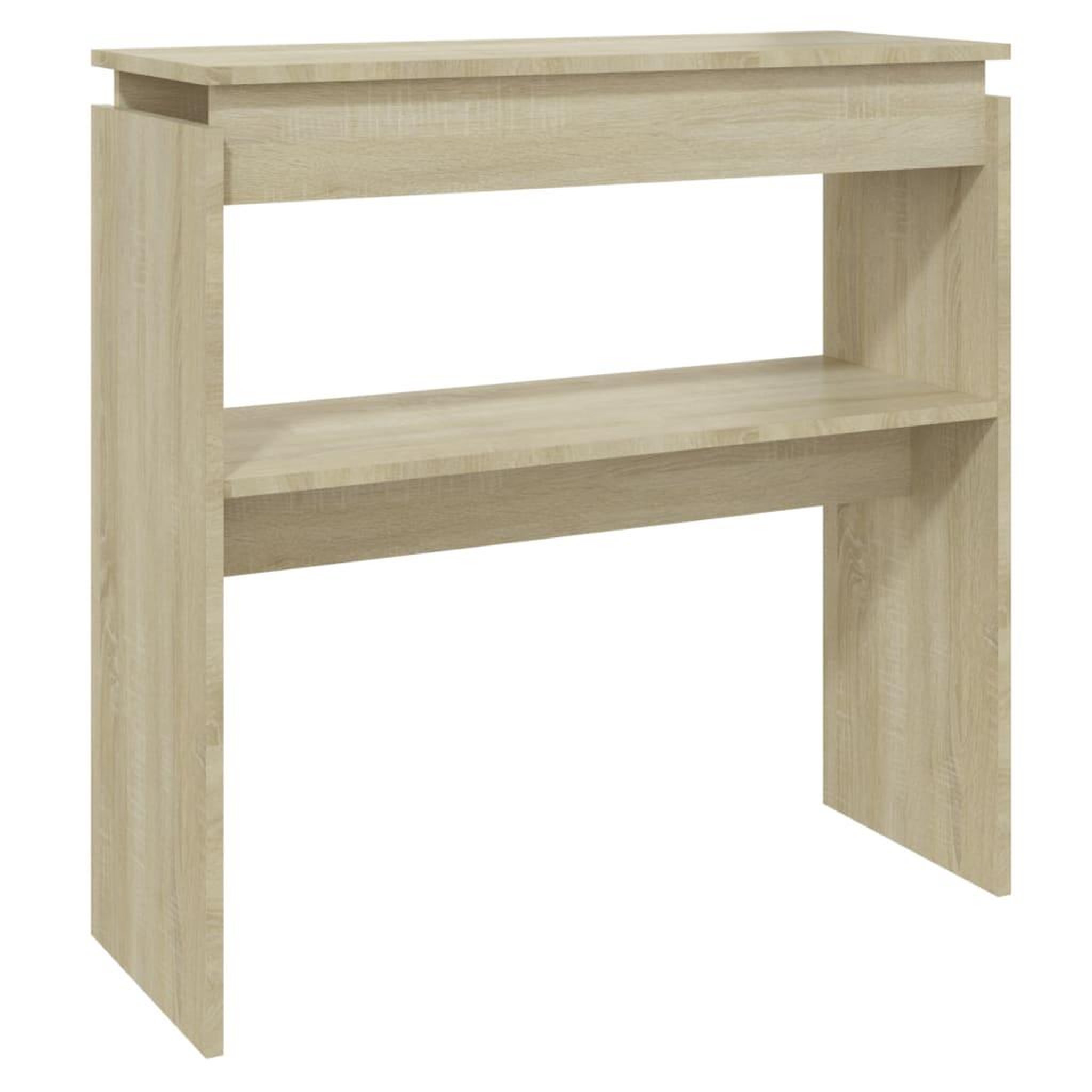 Voir la diapositive 2 : VIDAXL Table console chene sonoma 80x30x80 cm bois d'ingenierie