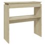 Voir la diapositive 2 : VIDAXL Table console chene sonoma 80x30x80 cm bois d'ingenierie