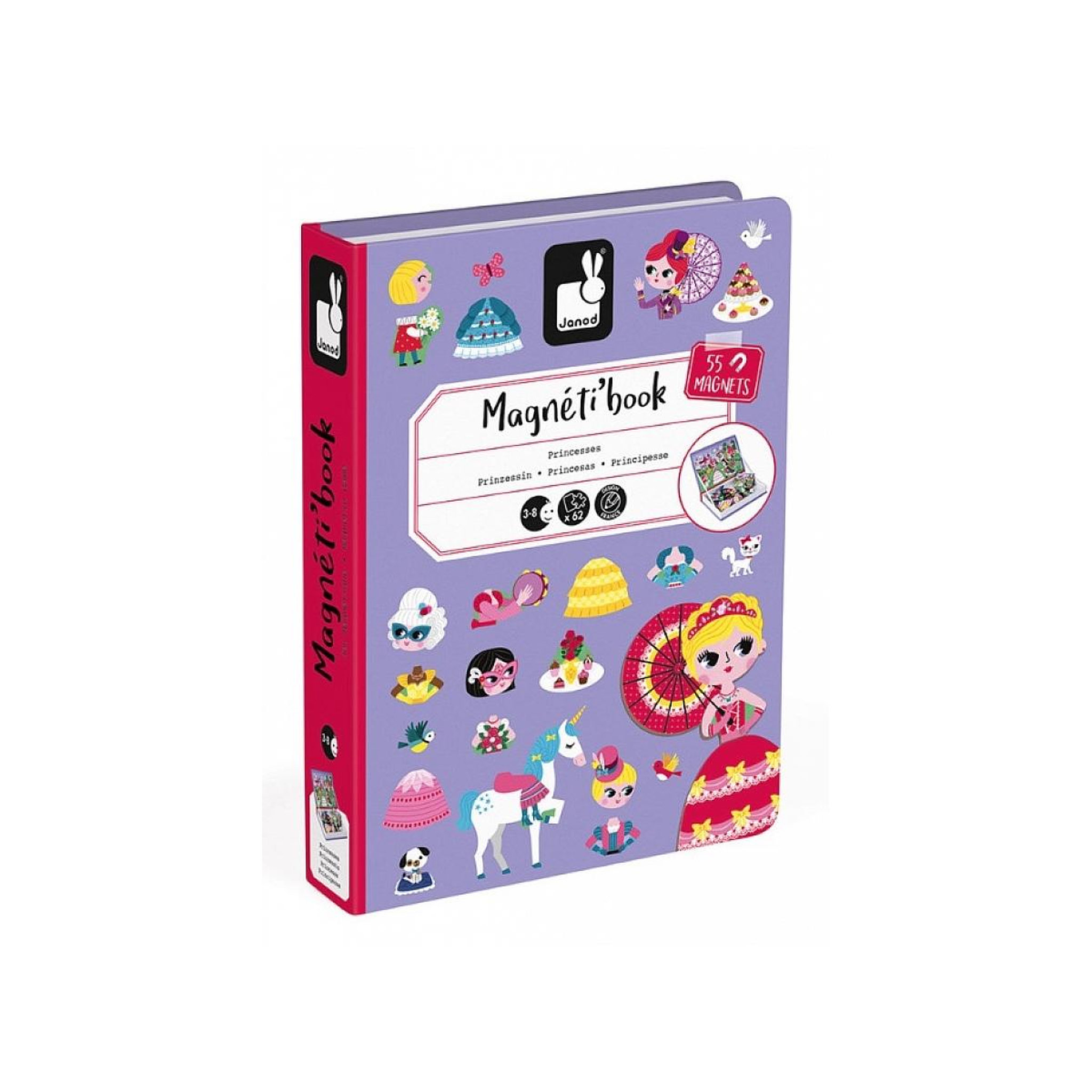 Juratoys-Janod Jeu aimante Magnetibook princesses