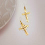 Voir la diapositive 3 : L'ATELIER D'AZUR Pendentif  - Médaille Christ sur la Croix Or 18 Carats 750 Jaune - Chaines Offertes