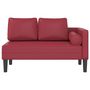 Voir la diapositive 3 : VIDAXL Chaise longue avec coussins rouge bordeaux similicuir