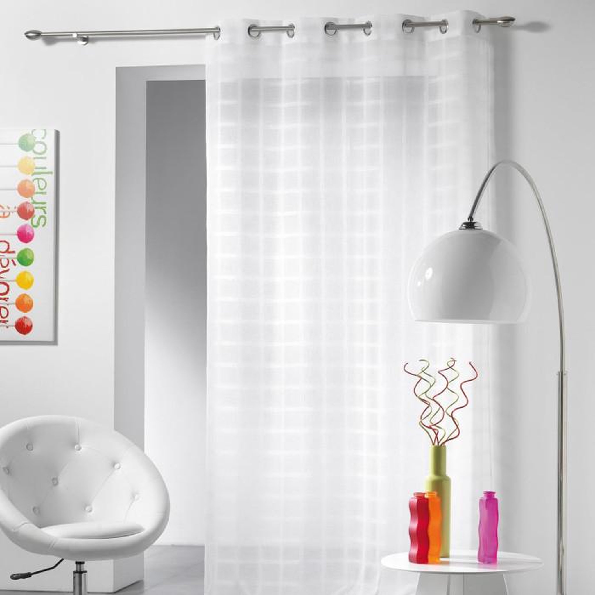 Paris Prix Rideau Voilage  Candide  140x240cm Blanc