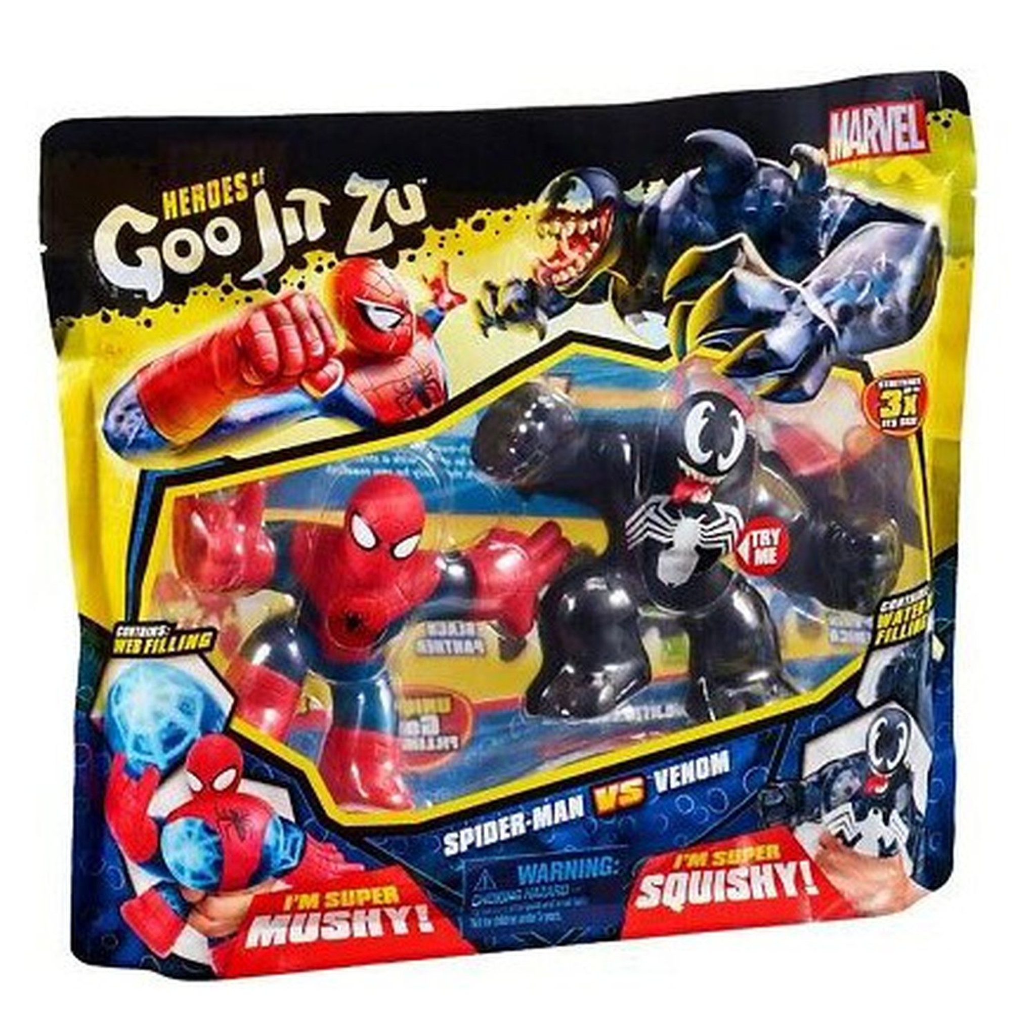 Voir la diapositive 3 : MOOSE TOYS Pack Duo Spiderman vs Venom Goo Jit Zu Marvel 