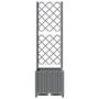 Voir la diapositive 4 : VIDAXL Jardiniere avec treillis Gris clair 40x40x136 cm PP