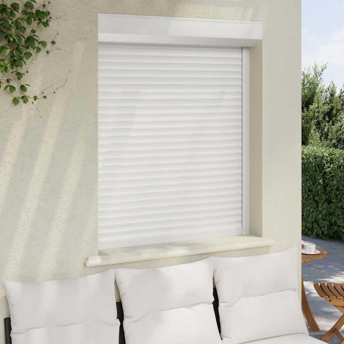 VIDAXL Volet roulant aluminium 100x120 cm blanc