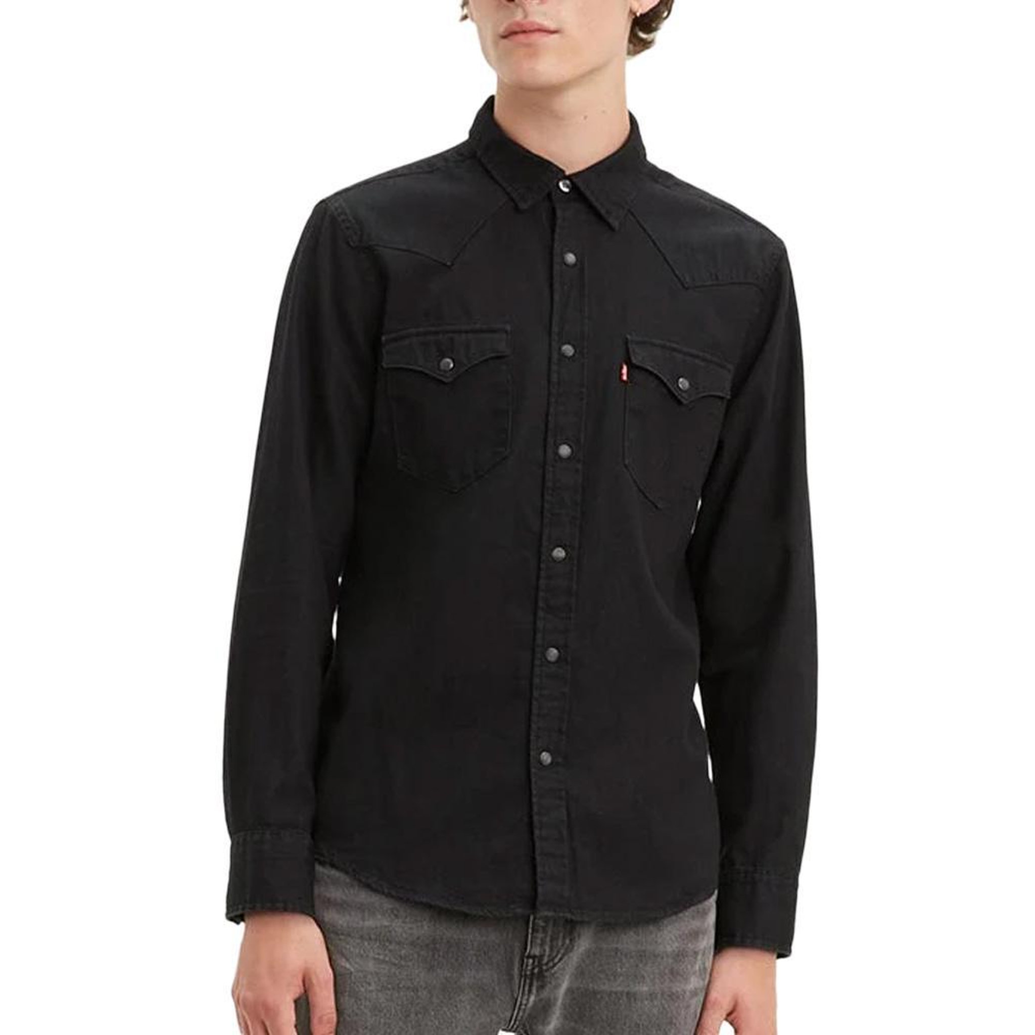 Levi's Chemise e Homme Levi's Classic Western. Coloris disponibles : Noir