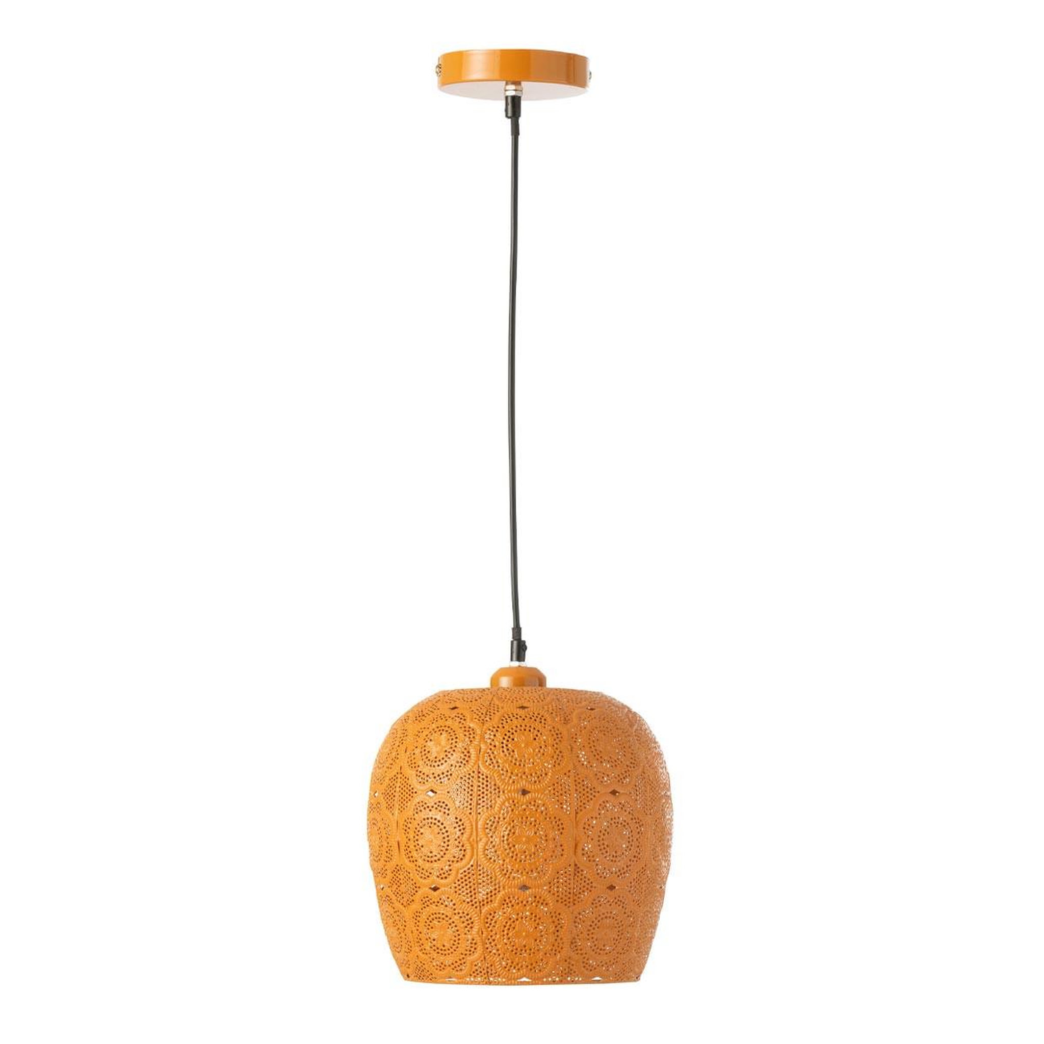 J-LINE Lampe Suspension en Métal  Alive  39cm Orange