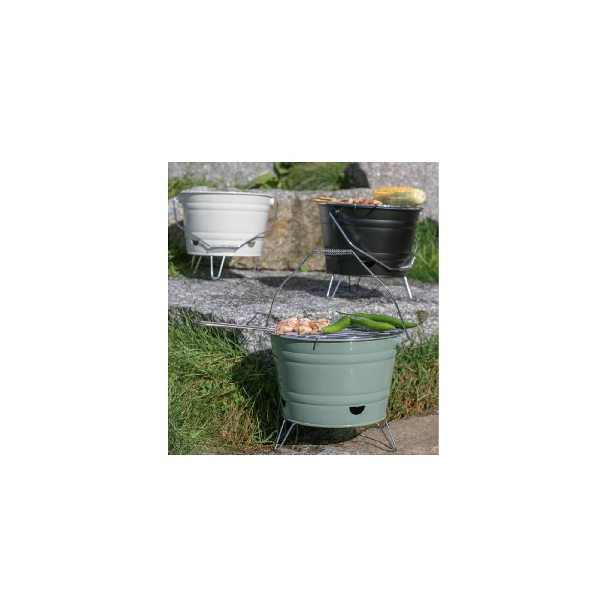 Voir la diapositive 4 : LIVOO Barbecue à charbon 27cm crème - doc327c